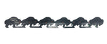 Richard Glazer-Danay (Kahnawake Mohawk) (b.1942) - "Buffalo Days" Wood Carved Stand c. 1987, 9.5" x 80" x 2.5"
