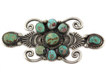 Navajo - Turquoise and Silver Pin c. 1930s, 1.25" x 2.875"