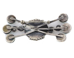 Navajo - Turquoise and Silver Pin c. 1930s, 1.125" x 2.625"