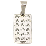 Alex Sanchez (b. 1969) - Navajo - Contemporary Coral and Sterling Silver Overlay Pendant with Dragonfly Design, 3" x 1.25"