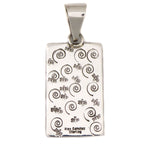 Alex Sanchez (b. 1969) - Navajo - Contemporary Kingman Turquoise and Sterling Silver Overlay Pendant with Dragonfly, Bear, and Hand Design, 3" x 1.25"