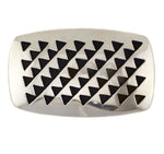 Anderson Koinva - Hopi - Contemporary Sterling Silver Overlay Belt Buckle, 1.5" x 2.5"