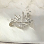 Anderson Koinva - Hopi - Contemporary Sterling Silver Overlay Bear Paw Belt Buckle, 1.5" x 2.5"