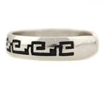 Anderson Koinva - Hopi - Contemporary Sterling Silver Overlay Bracelet with Wind and Raincloud Pictorials, size 6.5