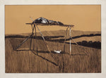 Fritz Scholder (1937-2005) - Luiseño - Sioux Burial at Mouse River, Edition 65 of 100