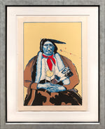 Fritz Scholder (1937-2005) - Luiseño - Indian with Feather Fan (State I), Edition 20 of 150