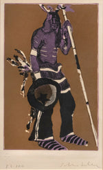 Fritz Scholder (1937-2005) - Luiseño - Indian with Shield (First State), Edition 83 of 100
