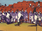 Fritz Scholder (1937-2005) - Luiseño - Dancers At Zuni Pueblo, Edition 87 of 150
