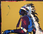 Fritz Scholder (1937-2005) - Luiseno - Indian with Pistol, A/P Edition of 150