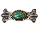 Navajo - Turquoise and Silver Pin c. 1930s, 1" x 2.25"