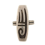 Phillip Honanie (d. 2017) - Hopi - Sterling Silver Overlay Ring c. 1960s, size 5.5