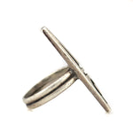 Phillip Honanie (d. 2017) - Hopi - Sterling Silver Overlay Ring c. 1960s, size 5.5