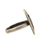 Ramon A. Dalangyawma (b. 1954) & Hopi Crafts - Silver Overlay Ring c. 1980s, size 6