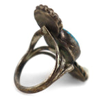 Navajo - Turquoise and Silver Ring c. 1940-50s, size 2.5
