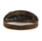 Navajo - Turquoise and Sterling Silver Ring with Stamped Design c. 1940s, size 6.75
