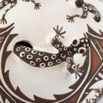 Noreen Simplicio - Zuni Polychrome Jar with Lizard Figures and Heartline Deer Pictorials c. 1990s, 2.75" x 3.375"