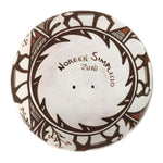 Noreen Simplicio - Zuni Polychrome Jar with Lizard Figures and Heartline Deer Pictorials c. 1990s, 2.75" x 3.375"