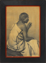 Joseph Henry Sharp (1859-1953) - Native Man Smoking (Serigraph)