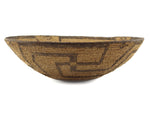 Tohono O'odham Basket with Whirling Logs Pictorials c. 1890s, 5.5" x 17"