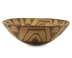 Pima Basket with Squash Blossom Pictorial c. 1900, 6.75" x 15.75"