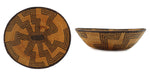 Yavapai Basket with Geometric Design c. 1900, 3.75" x 13.5" x 12.5"