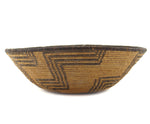 Yavapai Basket with Geometric Design c. 1900, 3.75" x 13.5" x 12.5"