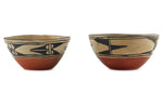 Pair of Santo Domingo (Kewa) Polychrome Bowls c. 1920s