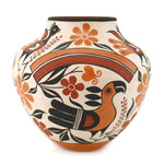 Theresa Garcia-Salvador (b. 1964) - Acoma Polychrome Olla with Bird and Flower Pictorials c. 1990s, 8" x 8.75"