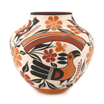 Theresa Garcia-Salvador (b. 1964) - Acoma Polychrome Olla with Bird and Flower Pictorials c. 1990s, 8" x 8.75"