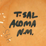 Theresa Garcia-Salvador (b. 1964) - Acoma Polychrome Olla with Bird and Flower Pictorials c. 1990s, 8" x 8.75"