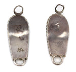 Navajo - Pair of Turquoise and Silver Watchband Tips c. 1950s, 1.375" x 0.375" (each)