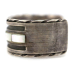 Rena King - Zuni - Multi-Stone Channel Inlay and Silver Bracelet c. 1950-60s, size 6.75
