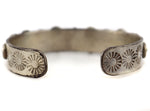 Navajo - Turquoise Channel Inlay and Silver Bracelet c. 1940s, size 6.5
