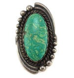 Navajo - Turquoise and Sterling Silver Ring c. 1950s, size 6.75