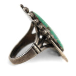 Navajo - Turquoise and Sterling Silver Ring c. 1950s, size 6.75