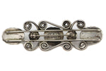 Navajo - Turquoise and Silver Pin with Floral Design c. 1930s, 0.875" x 2.875"