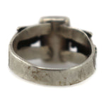Navajo - Turquoise and Silver Thunderbird Ring c. 1940s, size 4.75