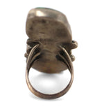 Navajo - Possibly Bisbee Turquoise and Silver Ring c. 1940-50s, size 6.5