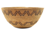 Yokuts Basket with Zig-Zag Design c. 1890s, 8.25" x 17.75"