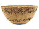 Yokuts Basket with Zig-Zag Design c. 1890s, 8.25" x 17.75"