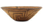 Pima Basket with Whirling Logs Design c. 1890s, 4.5" x 14"