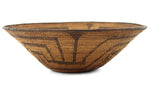 Pima Basket with Whirling Logs Design c. 1890s, 4.5" x 14"