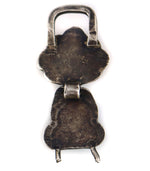 Navajo - Turquoise and Silver Keychain c. 1950s, 2" x 1"