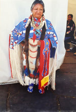 Joyce Growing Thunder - Assiniboine/Sioux Fogarty Parfleche Bag c. 2000s, 16" x 6.25" (DW90105-0723-006)