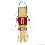 Juanita Growing Thunder - Assiniboine/Sioux Fogarty Beaded Bag with Quillwork c. 2001, 26" x 5.5" (DW90105-0723-001)
