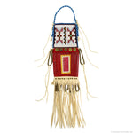 Juanita Growing Thunder - Assiniboine/Sioux Fogarty Beaded Bag with Quillwork c. 2001, 26" x 5.5" (DW90105-0723-001)