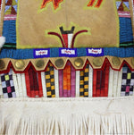 Juanita Growing Thunder - Assiniboine/Sioux Fogarty Beaded Bag with Buffalo Pictorial c. 2000s, 30" x 9" (DW90105-0723-002)