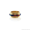 SOLD Charles Loloma - Hopi 14K Gold Ring with Coral, Lapis and Turquoise