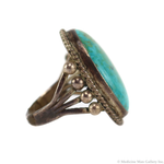 Navajo - Turquoise and Silver Ring c. 1930-40s, size 11 (J15987-019)