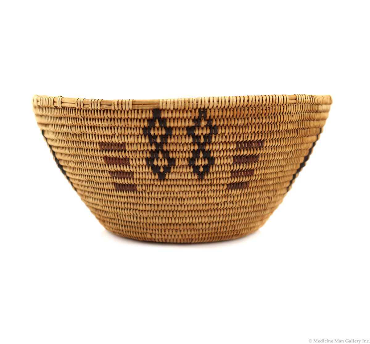 Panamint Polychrome Basket c. 1900-10s, 4" x 9" (SK3496)